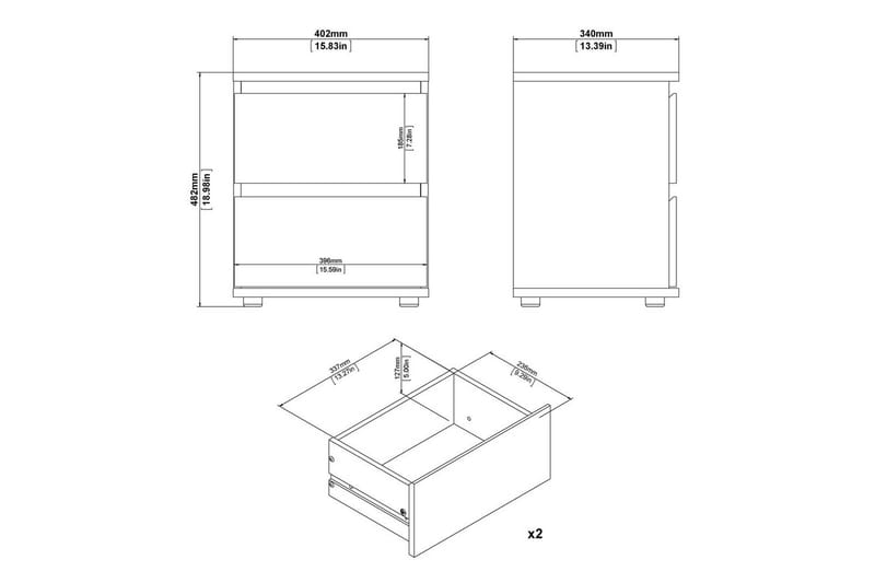 Rengo Sängbord 40,2 cm - Natur - Möbler - Bord & matgrupper - Avlastningsbord - Sängbord & nattduksbord