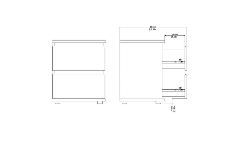 Rengo Sängbord 40,2 cm - Natur - Möbler - Bord & matgrupper - Avlastningsbord - Sängbord & nattduksbord