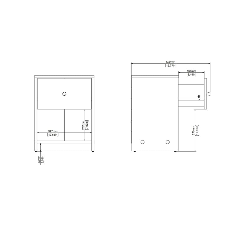 Renor Nattduksbord 38x30x48 cm - Möbler - Bord & matgrupper - Avlastningsbord - Sängbord & nattduksbord