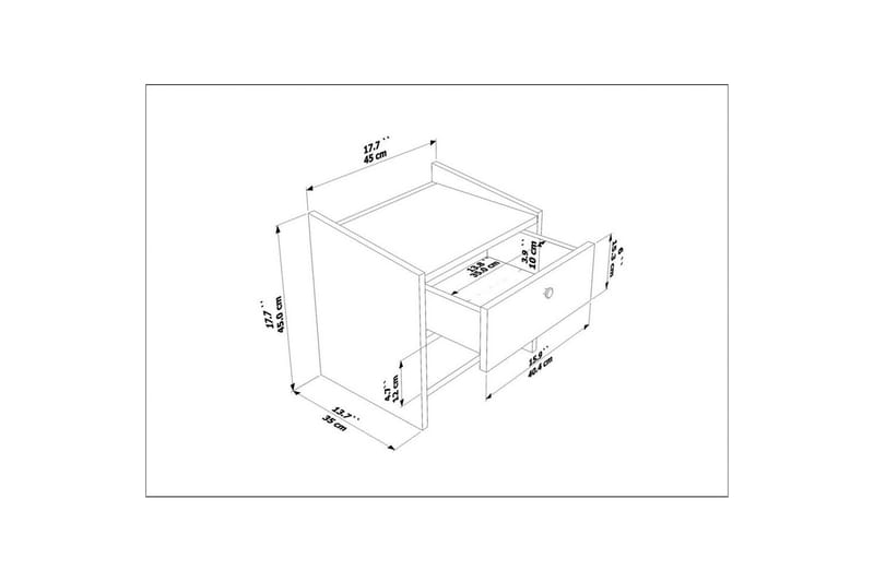 Retzow Sängbord - Vit - Möbler - Bord & matgrupper - Avlastningsbord - Sängbord & nattduksbord