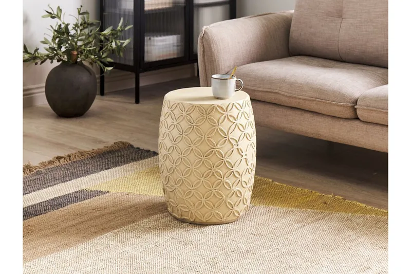 Rigge Sidobord 33 cm - Beige - Möbler - Bord & matgrupper - Avlastningsbord - Lampbord