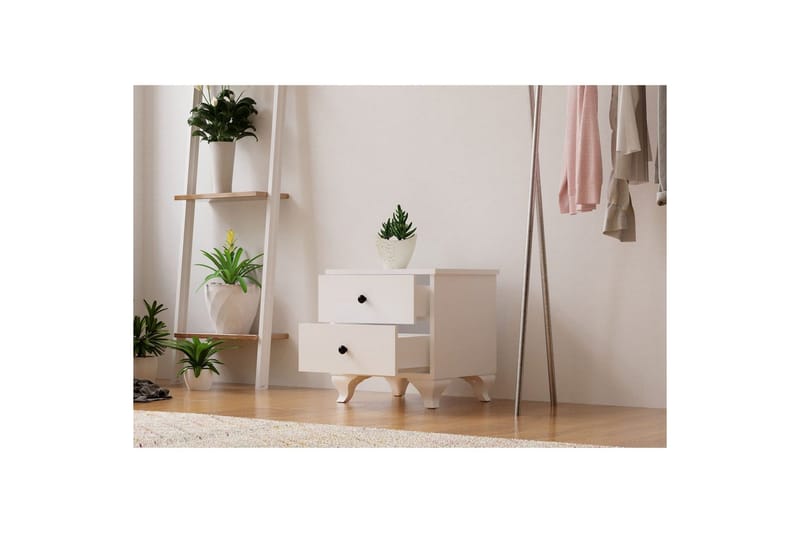 Rivric Sängbord 45 cm - Matt Vit - Möbler - Bord & matgrupper - Avlastningsbord - Sängbord & nattduksbord