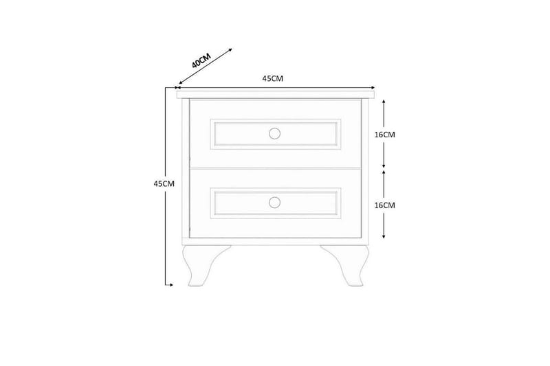 Rivric Sängbord 45 cm - Matt Vit - Möbler - Bord & matgrupper - Avlastningsbord - Sängbord & nattduksbord