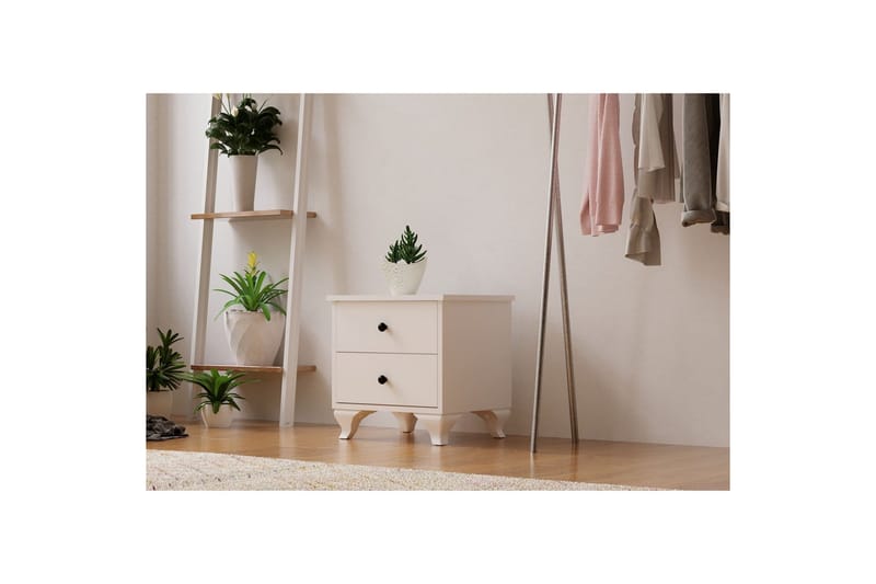 Rivric Sängbord 45 cm - Matt Vit - Möbler - Bord & matgrupper - Avlastningsbord - Sängbord & nattduksbord