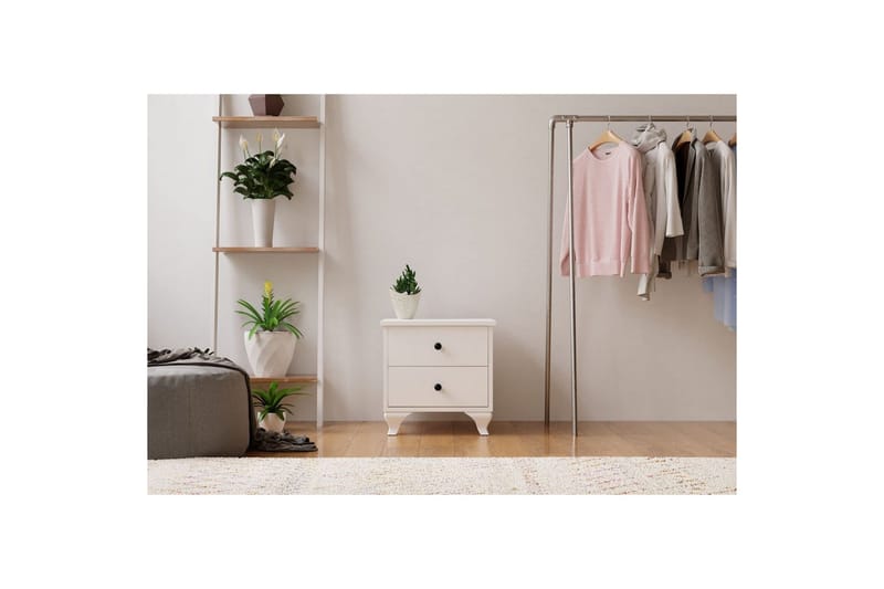 Rivric Sängbord 45 cm - Matt Vit - Möbler - Bord & matgrupper - Avlastningsbord - Sängbord & nattduksbord