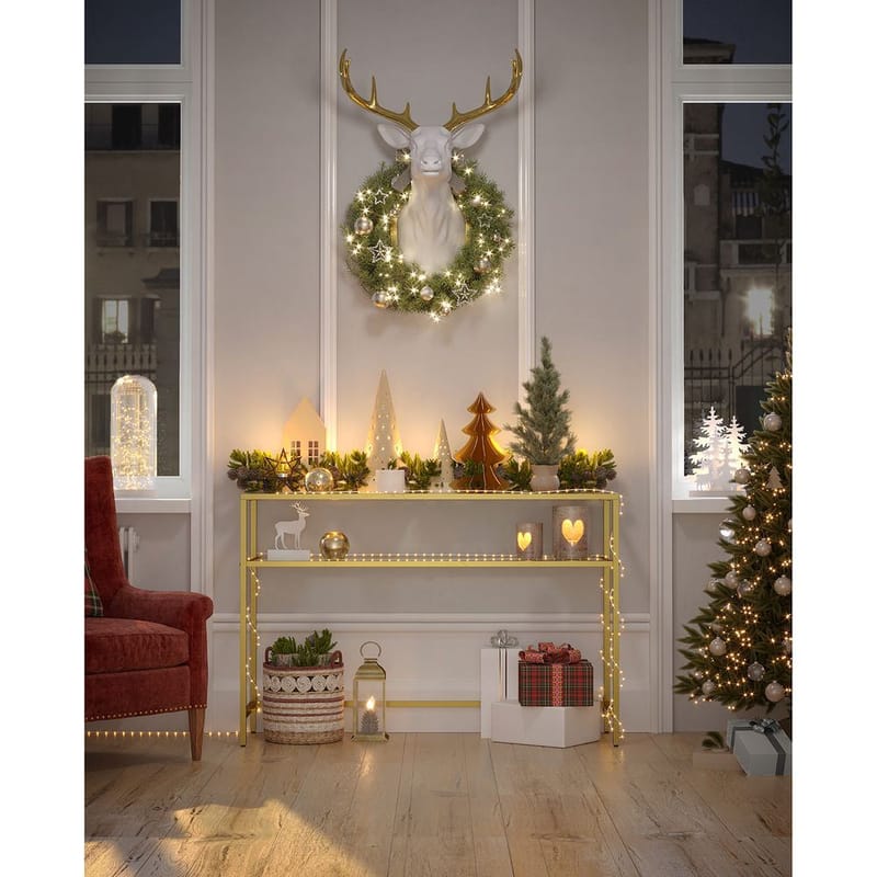 Rovena Byrå 90 cm - Guld och transparent - Möbler - Bord & matgrupper - Avlastningsbord - Hallbord