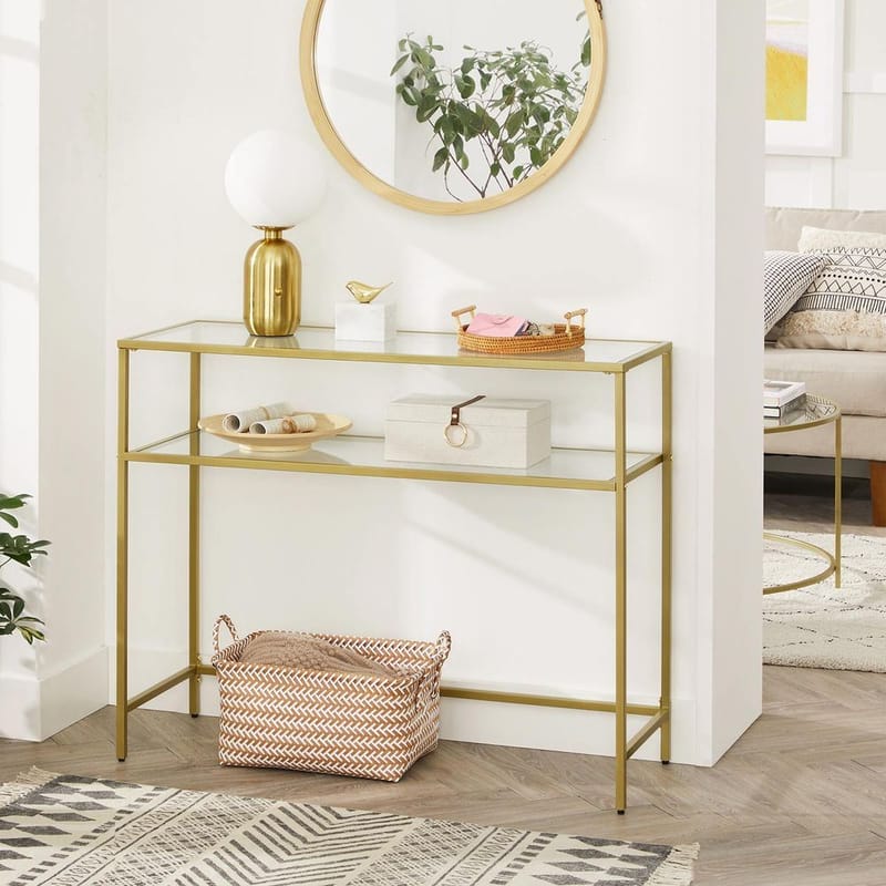 Rovena Byrå 90 cm - Guld/transparent - Möbler - Bord & matgrupper - Avlastningsbord - Hallbord