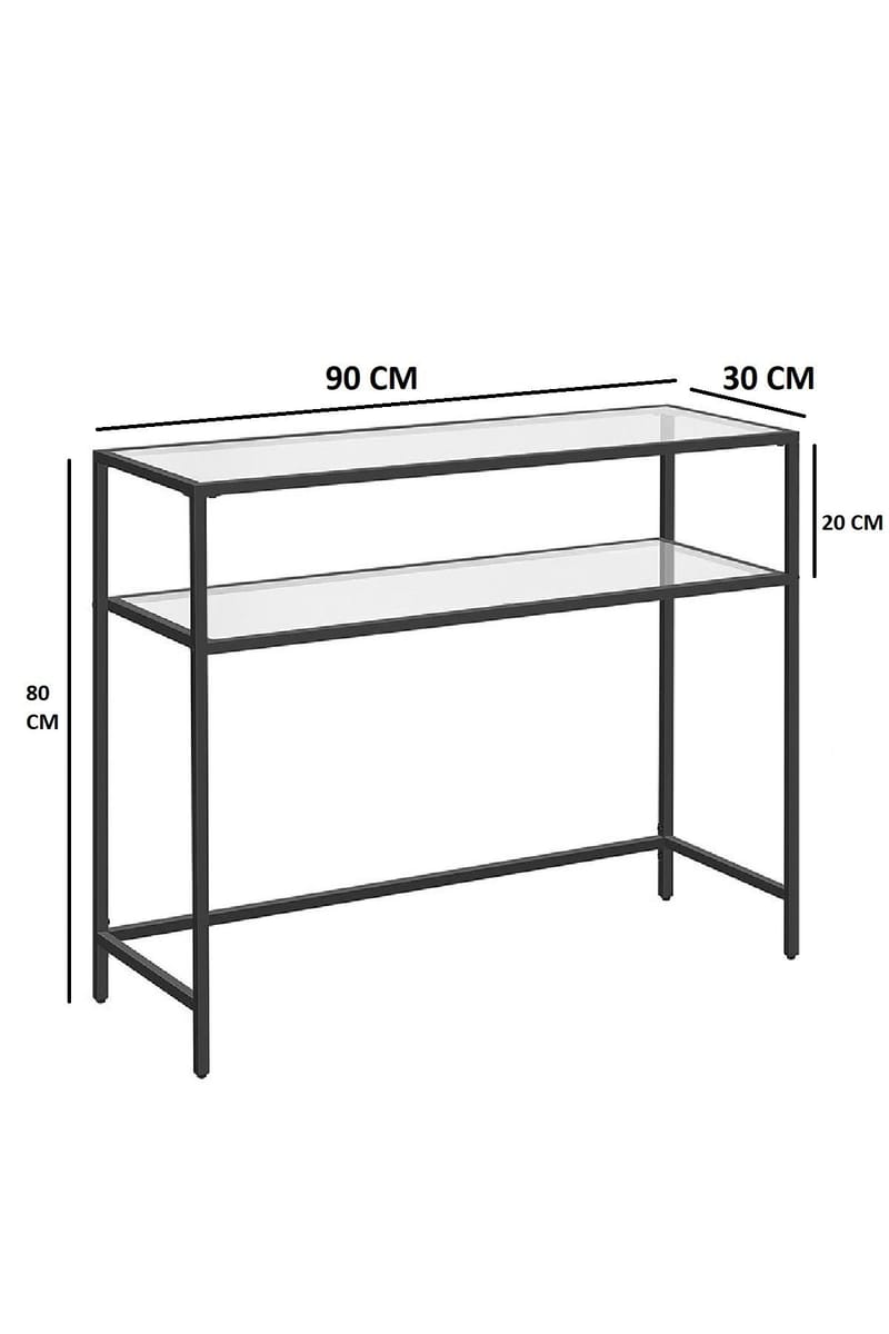 Rovena Byrå 90 cm - Svart och transparent - Möbler - Bord & matgrupper - Avlastningsbord - Hallbord