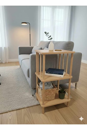 Ryrhyrdhonar Sidobord 40x75x30 cm - Sapphire Oak - Möbler - Bord & matgrupper - Avlastningsbord - Lampbord