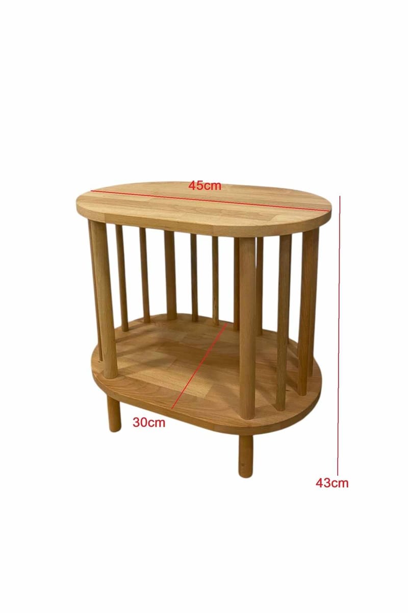 Ryrhyrdhonar Sidobord 45x43x30 cm - Vit och natur - Möbler - Bord & matgrupper - Avlastningsbord - Lampbord