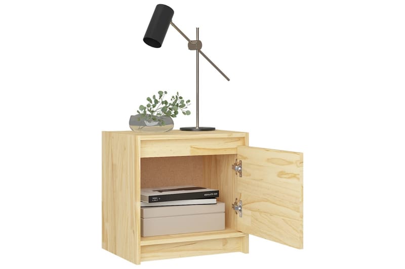 Sängbord 2 st 40x30,5x40 cm massiv furu - Brun - Möbler - Bord & matgrupper - Avlastningsbord - Sängbord & nattduksbord