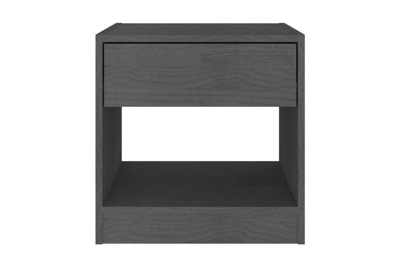 Sängbord 2 st 40x31x40 cm massiv furu grå - Grå - Möbler - Bord & matgrupper - Avlastningsbord - Sängbord & nattduksbord