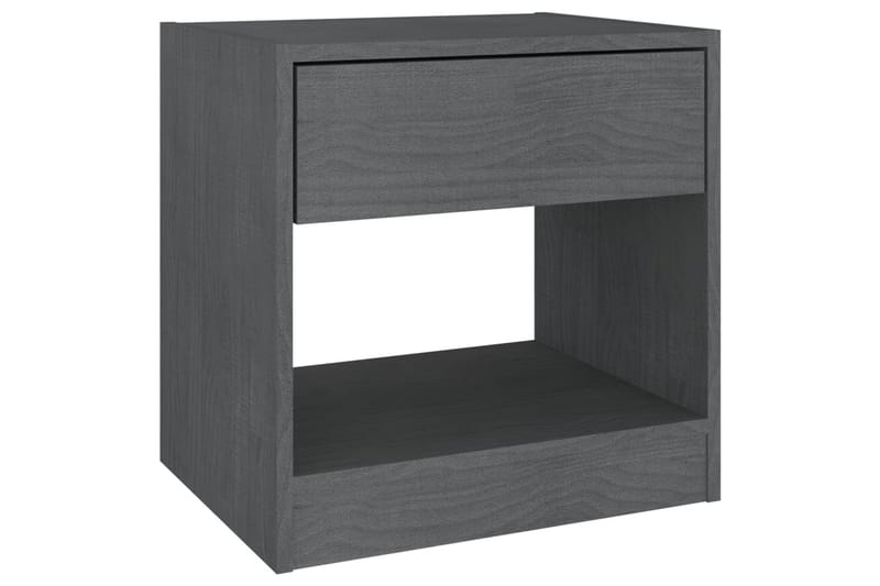 Sängbord 2 st 40x31x40 cm massiv furu grå - Grå - Möbler - Bord & matgrupper - Avlastningsbord - Sängbord & nattduksbord