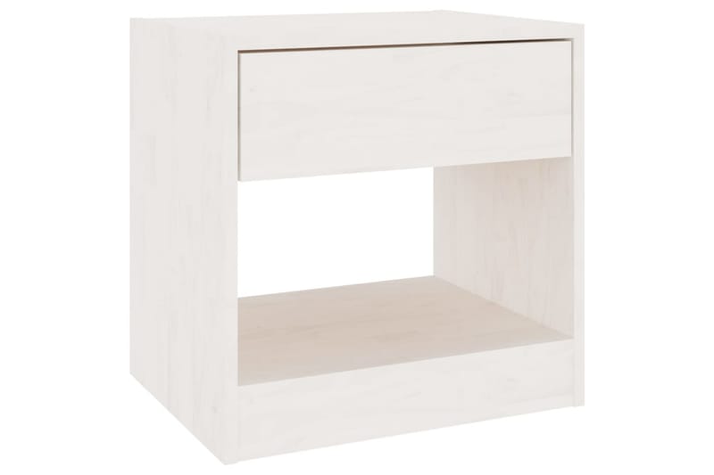 S�ängbord 2 st 40x31x40 cm massiv furu vit - Vit - Möbler - Bord & matgrupper - Avlastningsbord - Sängbord & nattduksbord