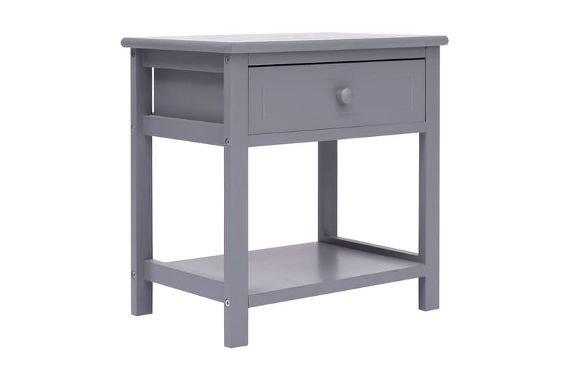 Sängbord 2 st grå 40x29x42 cm paulownia - Grå - Sängbord & nattduksbord