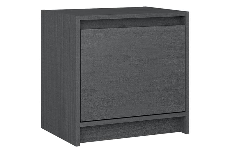 Sängbord 2 st grå 40x30,5x40 cm massiv furu - Grå - Möbler - Bord & matgrupper - Avlastningsbord - Sängbord & nattduksbord