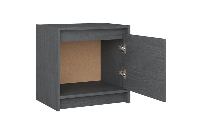 Sängbord 2 st grå 40x30,5x40 cm massiv furu - Grå - Möbler - Bord & matgrupper - Avlastningsbord - Sängbord & nattduksbord