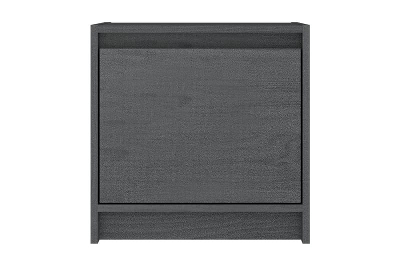 Sängbord 2 st grå 40x30,5x40 cm massiv furu - Grå - Möbler - Bord & matgrupper - Avlastningsbord - Sängbord & nattduksbord