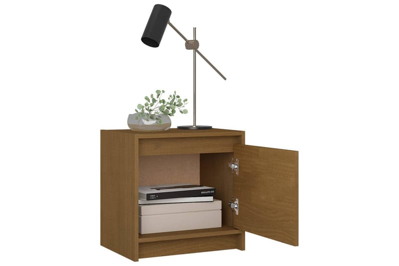 Sängbord 2 st honungsbrun 40x30,5x40 cm massiv furu - Brun - Möbler - Bord & matgrupper - Avlastningsbord - Sängbord & nattduksbord