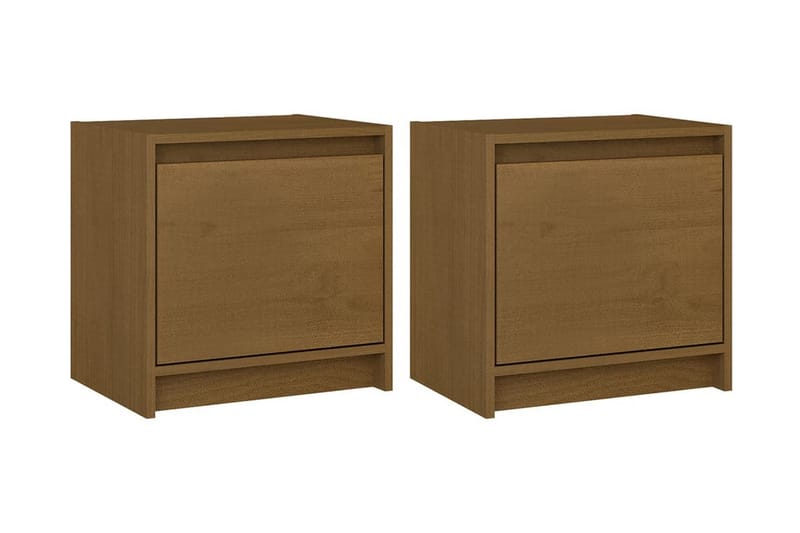 Sängbord 2 st honungsbrun 40x30,5x40 cm massiv furu - Brun - Möbler - Bord & matgrupper - Avlastningsbord - Sängbord & nattduksbord