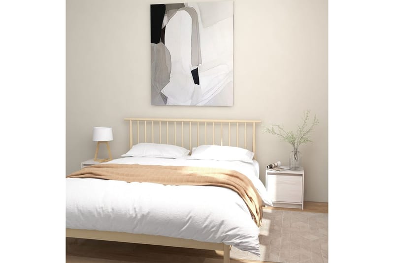Sängbord 2 st vit 40x30,5x40 cm massiv furu - Vit - Möbler - Bord & matgrupper - Avlastningsbord - Sängbord & nattduksbord