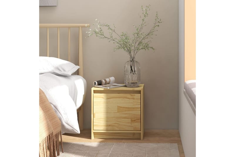 Sängbord 40x30,5x40 cm massiv furu - Brun - Möbler - Bord & matgrupper - Avlastningsbord - Sängbord & nattduksbord