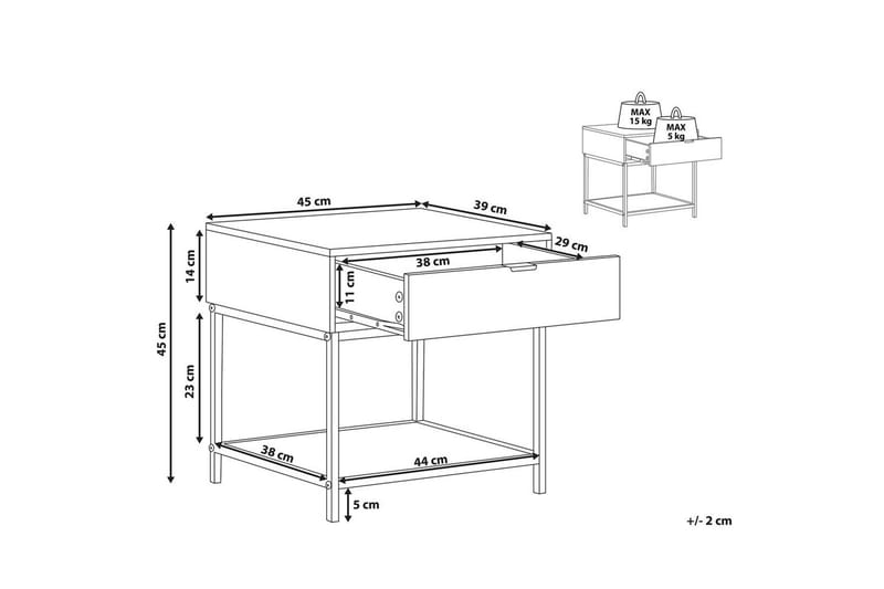 Sängbord Berkley - Möbler - Bord & matgrupper - Avlastningsbord - Sängbord & nattduksbord