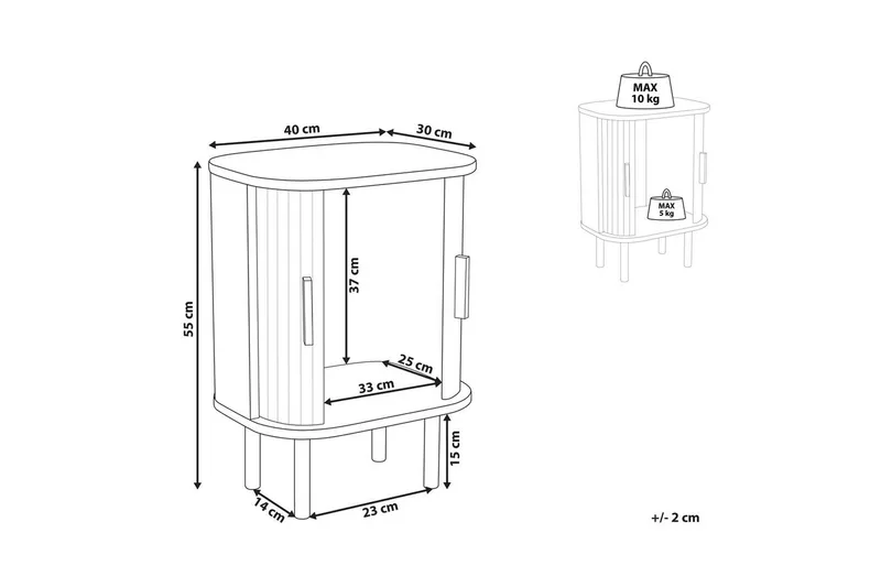 Sängbord Bradley - Möbler - Bord & matgrupper - Avlastningsbord - Sängbord & nattduksbord