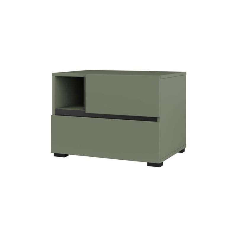 Sängbord Cross S med 2 lådor - Grön - Möbler - Bord & matgrupper - Avlastningsbord - Sängbord & nattduksbord
