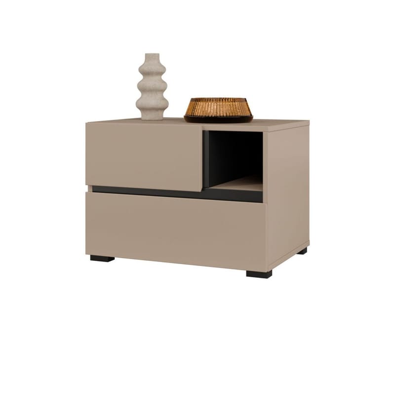 Sängbord Cross S med 2 lådor - Kongo - Möbler - Bord & matgrupper - Avlastningsbord - Sängbord & nattduksbord