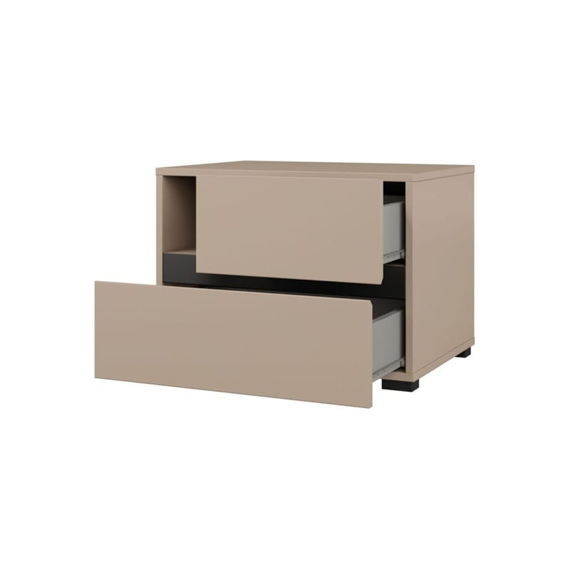 Sängbord Cross S med 2 lådor - Kongo - Möbler - Bord & matgrupper - Avlastningsbord - Sängbord & nattduksbord