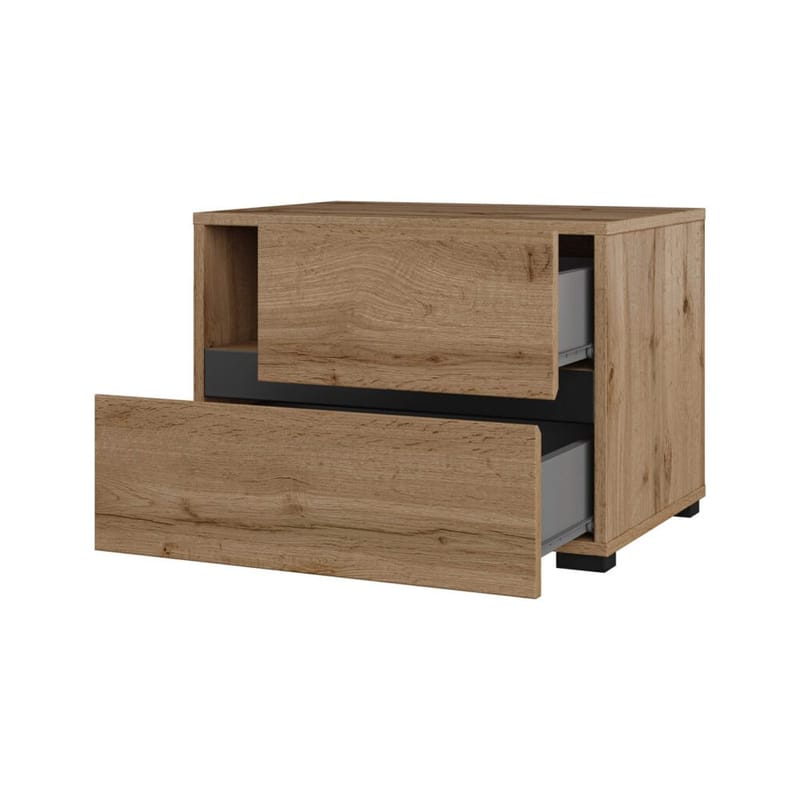 Sängbord Cross S med 2 lådor - Wotan Ek - Möbler - Bord & matgrupper - Avlastningsbord - Sängbord & nattduksbord