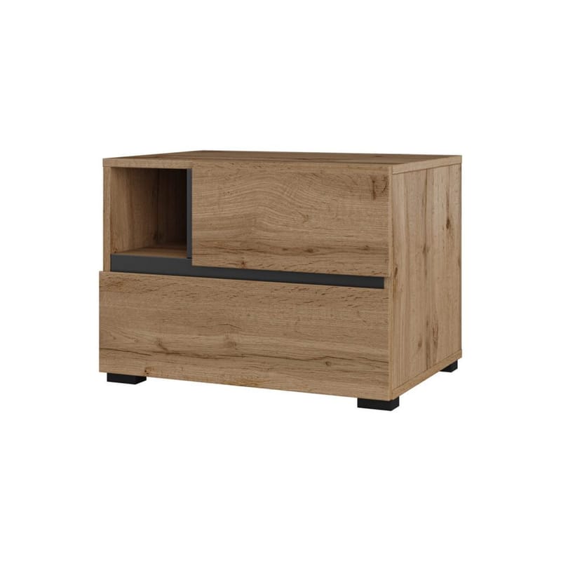 Sängbord Cross S med 2 lådor - Wotan Ek - Möbler - Bord & matgrupper - Avlastningsbord - Sängbord & nattduksbord