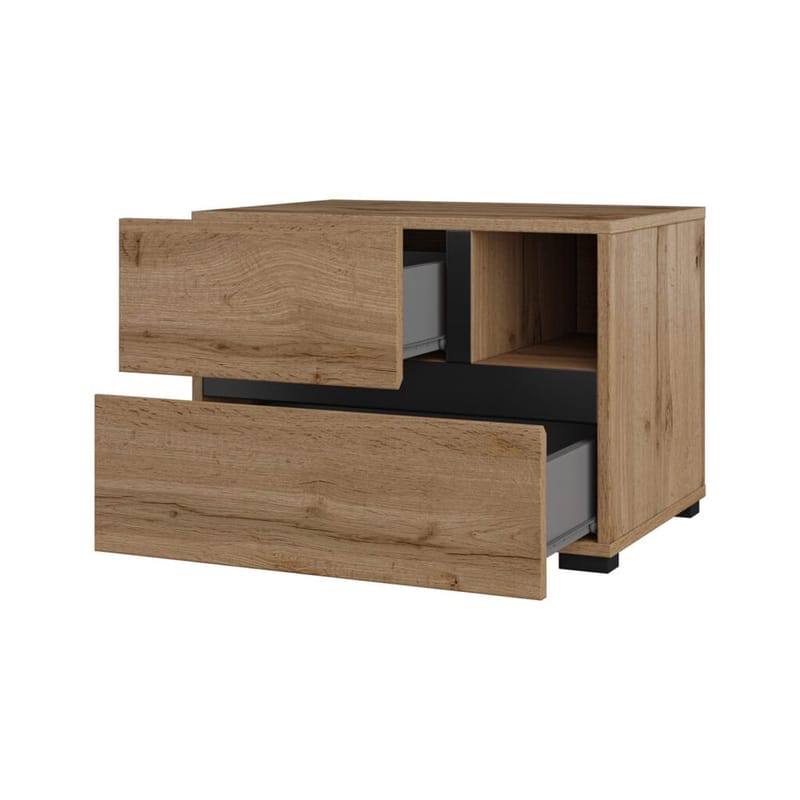 Sängbord Cross S med 2 lådor - Wotan Ek - Möbler - Bord & matgrupper - Avlastningsbord - Sängbord & nattduksbord