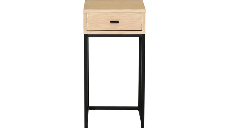 Sängbord Eiknor 60 cm - Vitpigmenterad ek - Möbler - Bord & matgrupper - Avlastningsbord - Sängbord & nattduksbord