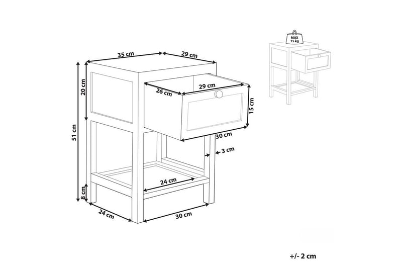 Sängbord Esto - Möbler - Bord & matgrupper - Avlastningsbord - Sängbord & nattduksbord