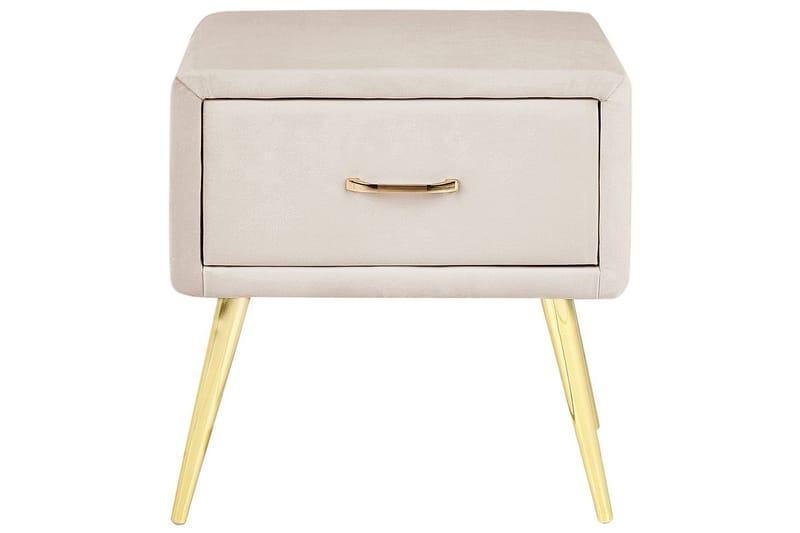 Sängbord Flayat Beige, guld, roséguld - Beige, guld, roséguld - Möbler - Bord & matgrupper - Avlastningsbord - Sängbord & nattduksbord