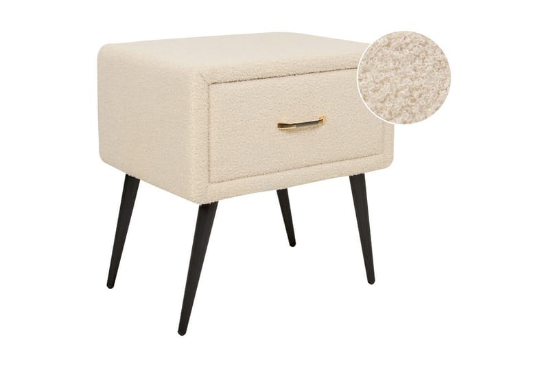 Sängbord Flayat Beige, svart, roséguld - Beige, svart, roséguld - Möbler - Bord & matgrupper - Avlastningsbord - Sängbord & nattduksbord