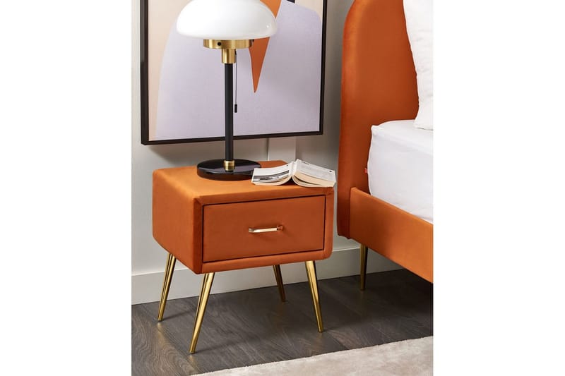 Sängbord Flayat Orange, guld - Orange, guld - Möbler - Bord & matgrupper - Avlastningsbord - Sängbord & nattduksbord