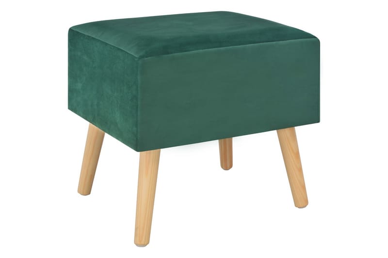 Sängbord grön 40x35x40 cm sammet - Grön - Sängbord & nattduksbord