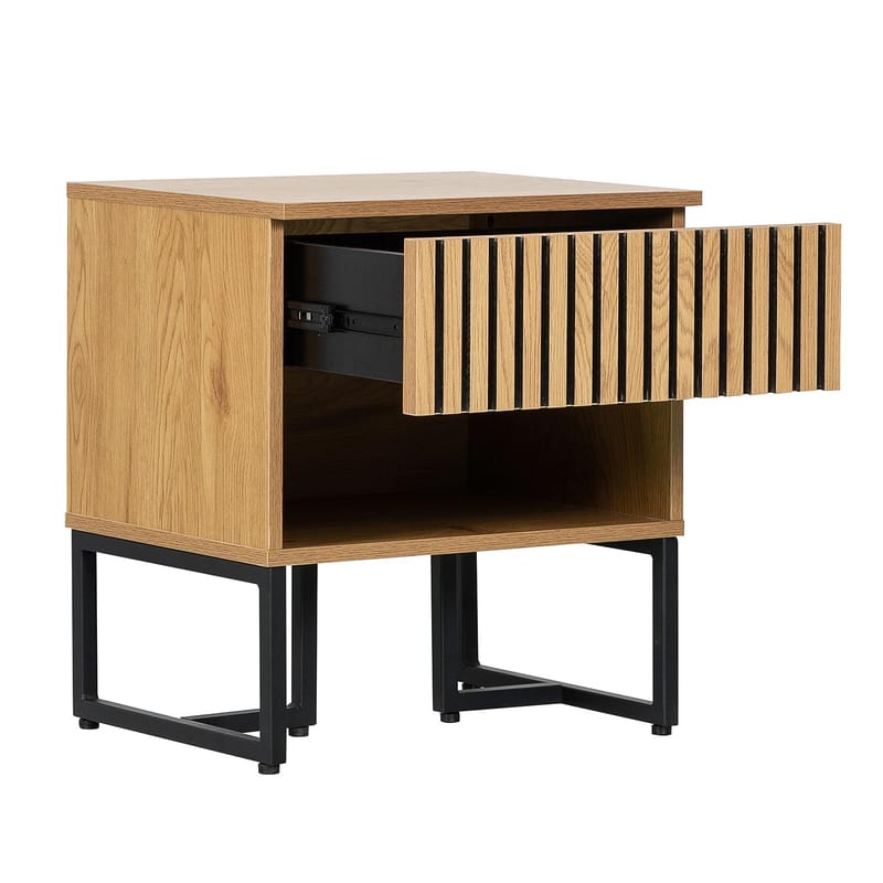 Sängbord Hampton 50x40x55 cm melamin - ekbark - Möbler - Bord & matgrupper - Avlastningsbord - Sängbord & nattduksbord