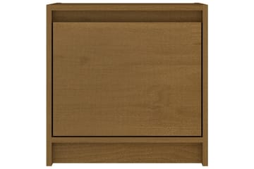 Sängbord honungsbrun 40x30,5x40 cm massiv furu
