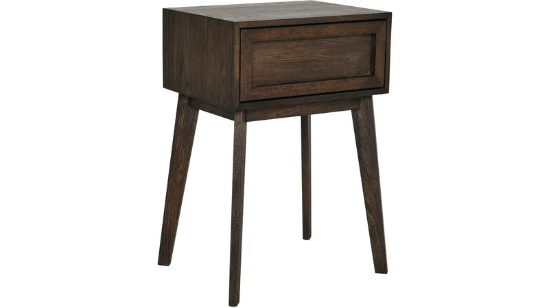 Sängbord Korsen, Brunlackad ek
