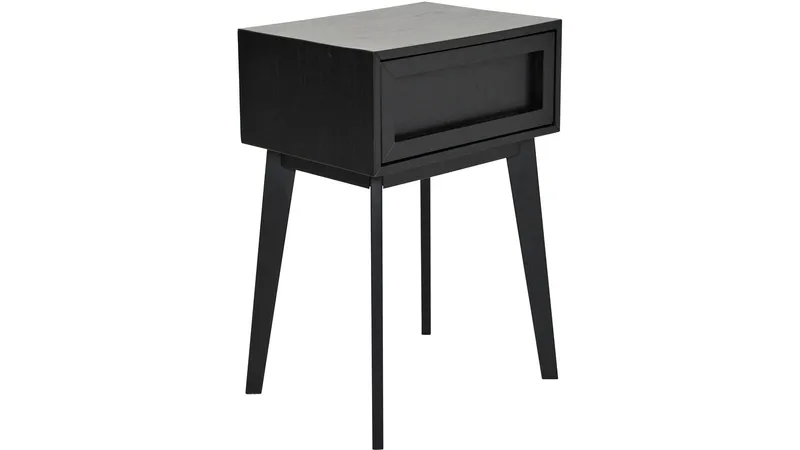 Sängbord Korsen, Svartlackad ek