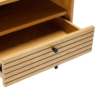 Sängbord Line 50x40x50 cm, melamin med ekbark Utan lådor - brun - Möbler - Bord & matgrupper - Avlastningsbord - Sängbord & nattduksbord
