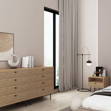 Sängbord Line 50x40x50 cm, melamin med ekbark Utan lådor - brun - Möbler - Bord & matgrupper - Avlastningsbord - Sängbord & nattduksbord