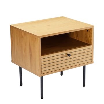 Sängbord Line 50x40x50 cm, melamin med ekbark Utan lådor - brun - Möbler - Bord & matgrupper - Avlastningsbord - Sängbord & nattduksbord