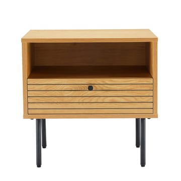 Sängbord Line 50x40x50 cm, melamin med ekbark Utan lådor - brun - Möbler - Bord & matgrupper - Avlastningsbord - Sängbord & nattduksbord