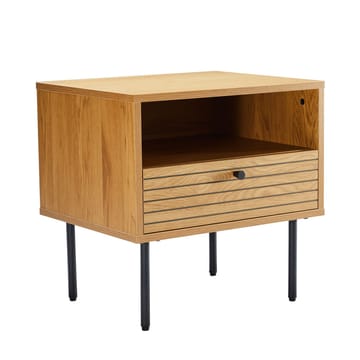 Sängbord Line 50x40x50 cm, melamin med ekbark Utan lådor - brun - Möbler - Bord & matgrupper - Avlastningsbord - Sängbord & nattduksbord