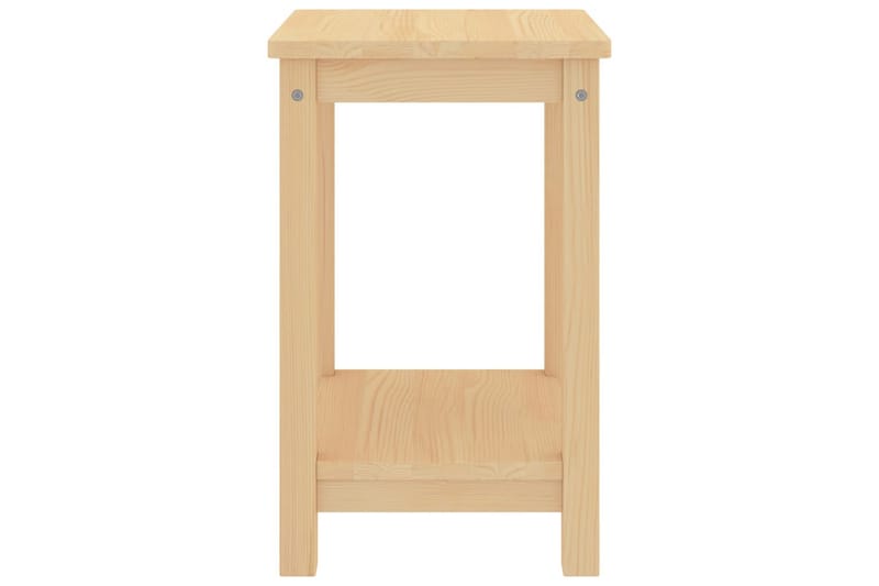 Sängbord ljust trä 35x30x47 cm massiv furu - Brun - Sängbord & nattduksbord